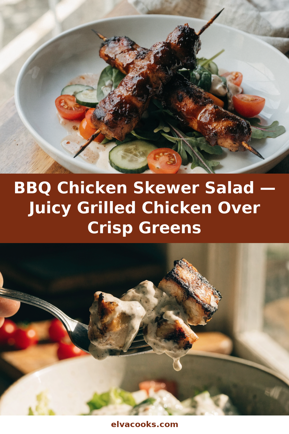 BBQ Chicken Skewer Salad