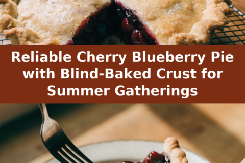 Reliable Cherry Blueberry Pie with Blind-Baked Crust for Summer Gatherings Pinterest recipe pin