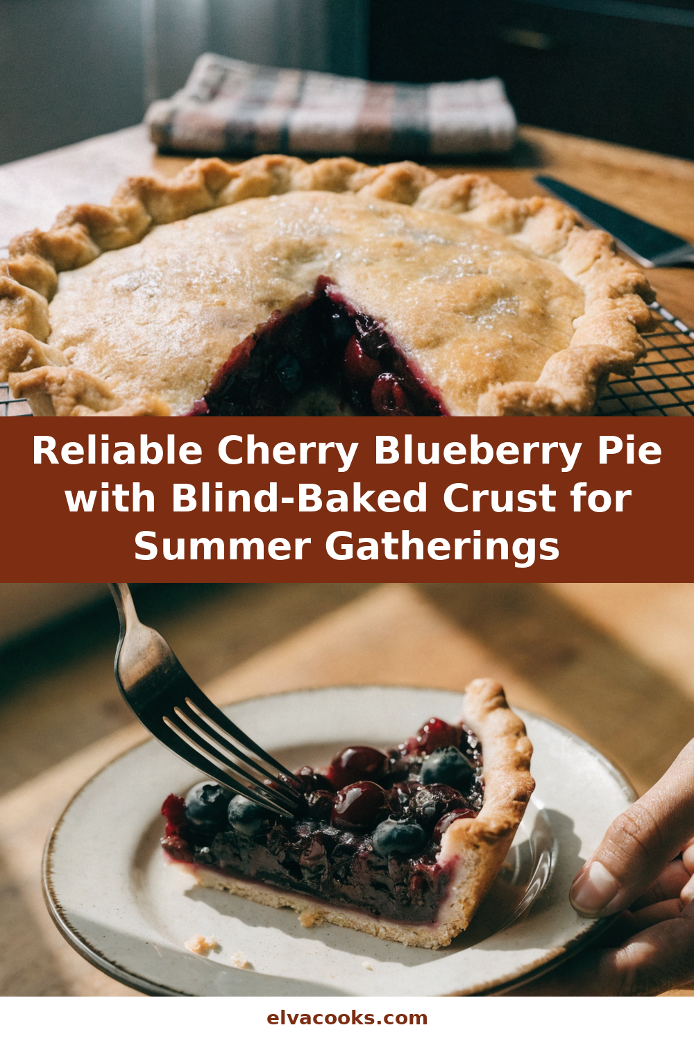 Cherry and Blueberry Pie