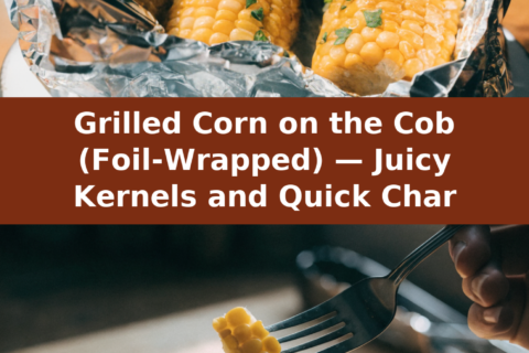 Grilled Corn on the Cob (Foil-Wrapped) — Juicy Kernels and Quick Char Pinterest recipe pin