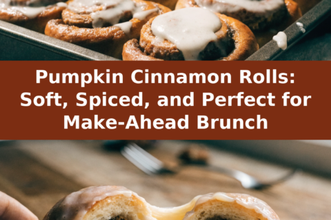 Pumpkin Cinnamon Rolls: Soft, Spiced, and Perfect for Make-Ahead Brunch Pinterest recipe pin