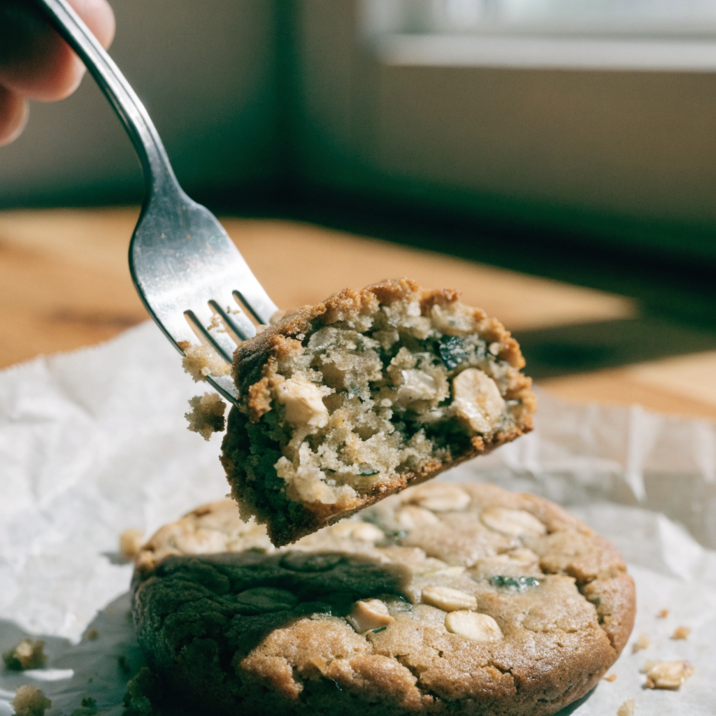 Close-up of zucchini bread breakfast cookies