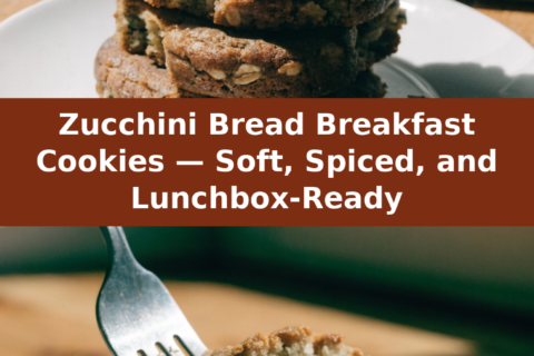 Zucchini Bread Breakfast Cookies — Soft, Spiced, and Lunchbox-Ready Pinterest recipe pin