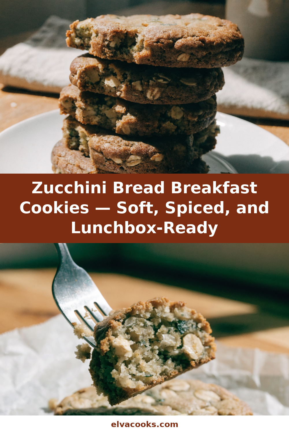 Zucchini Bread Breakfast Cookies